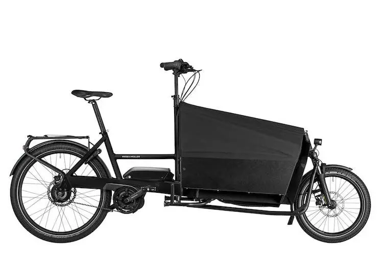 Vélo cargo Transporter2 Noir avec Caisse avant