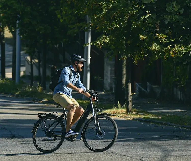A man on a Gepida electric bicycle
