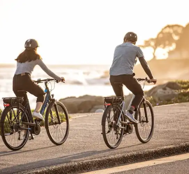 Seaside Bike Ride Women and Man